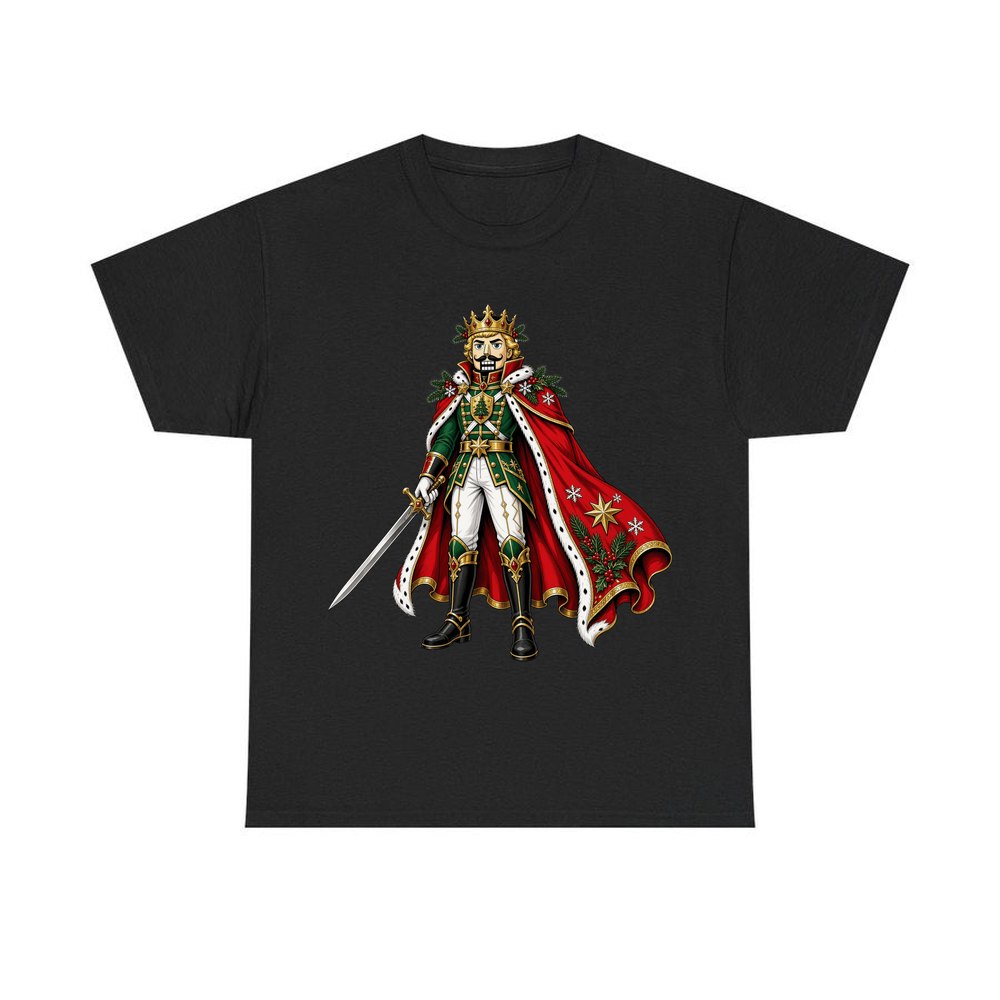 Nutcracker Prince with Sword personalised Christmas T-shirt in black