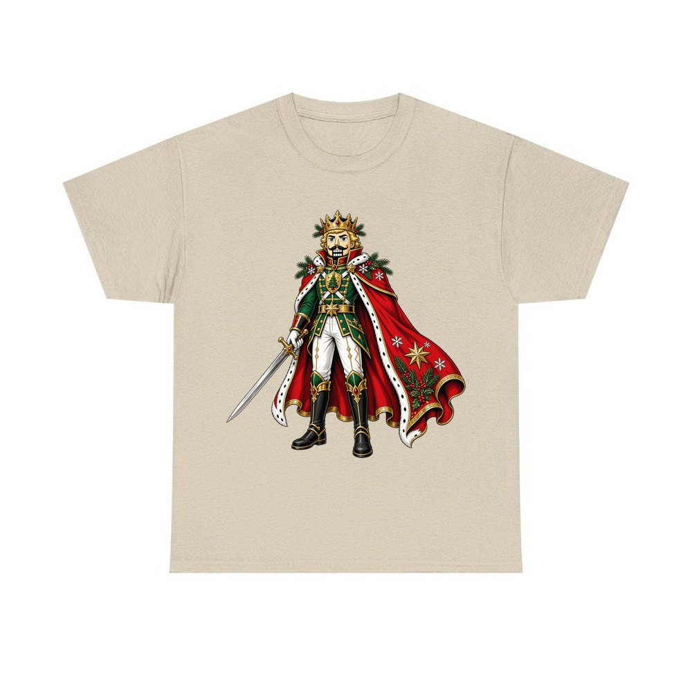 Nutcracker Prince with Sword personalised Christmas T-shirt in sand