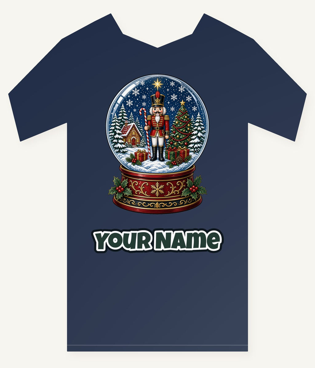 Nutcracker Snow Globe Personalised Kids Tee and Baby Bodysuit