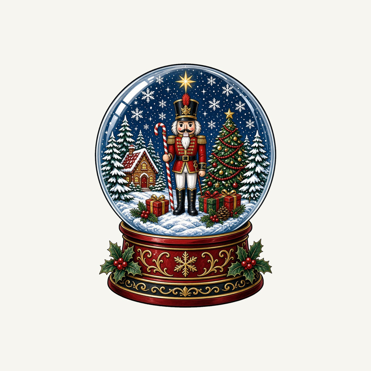 Nutcracker Snow Globe Personalised Kids Tee and Baby Bodysuit