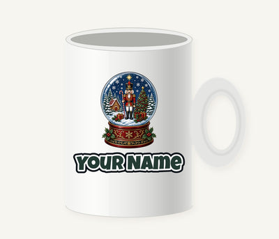 Nutcracker Snow Globe Personalised Christmas Mug