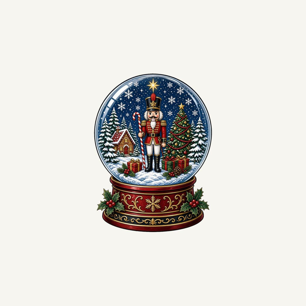 Nutcracker Snow Globe Personalised Christmas Mug