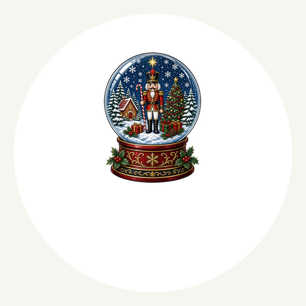 Nutcracker Snow Globe Personalised Pewter Christmas Ornament