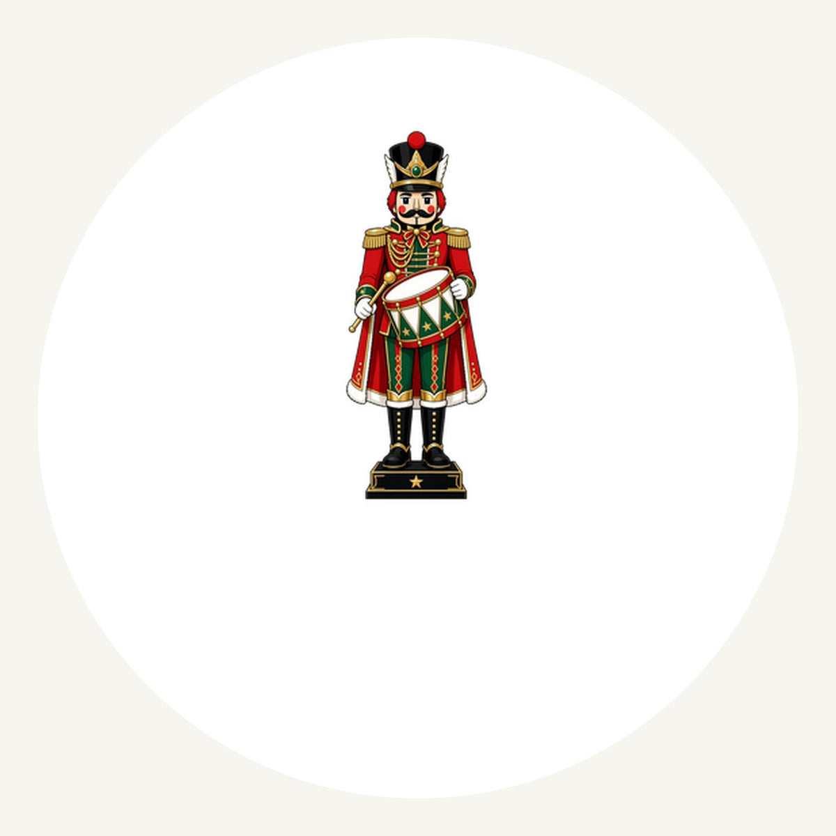 Nutcracker Soldier and Drum Personalised Pewter Christmas Ornament