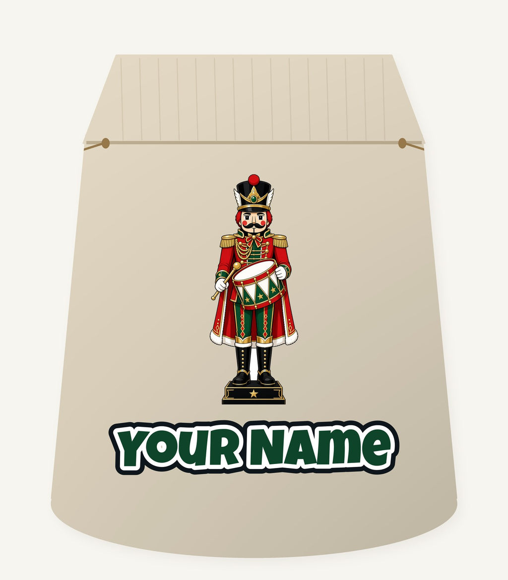 Nutcracker Soldier and Drum Personalised Santa Sack