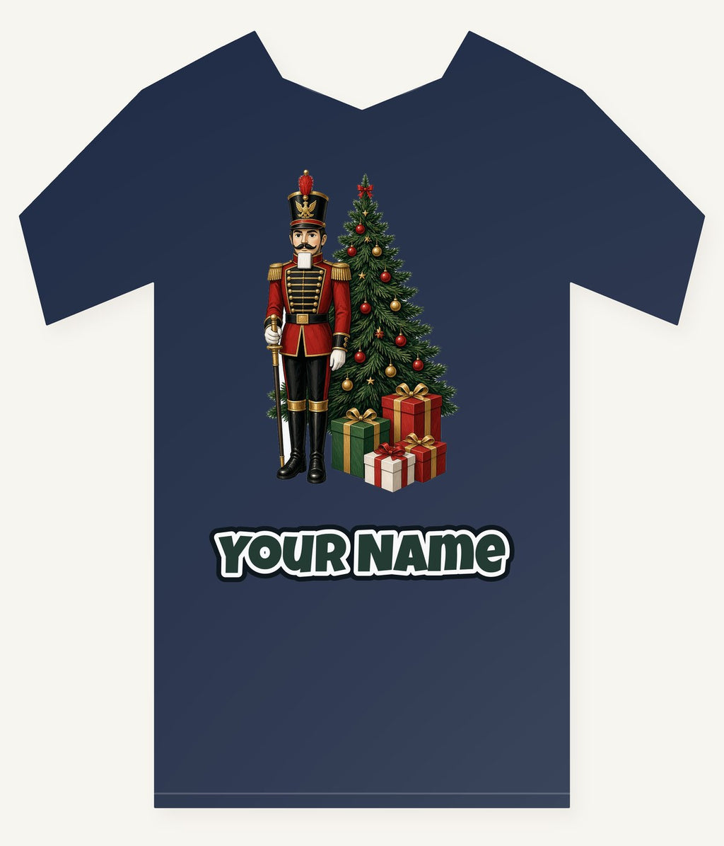Nutcracker Soldier and Presents Personalised Kids Tee and Baby Bodysuit
