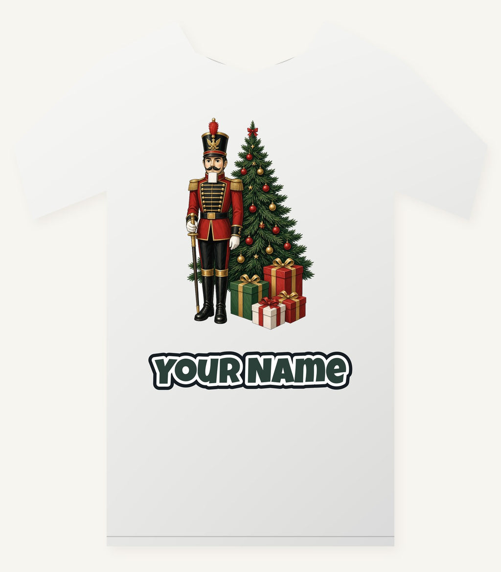 Nutcracker Soldier and Presents Personalised Christmas T-Shirt and Hoodie