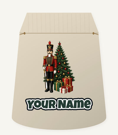 Nutcracker Soldier and Presents Personalised Santa Sack