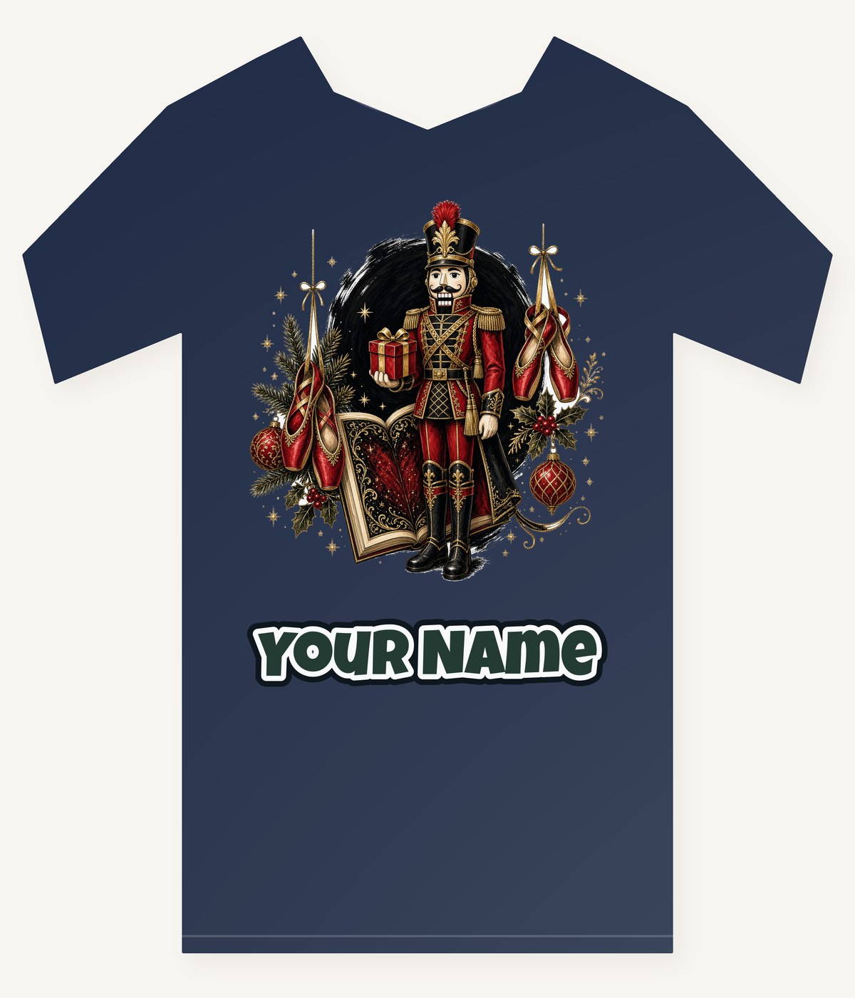 Nutcracker Storybook Soldier Personalised Kids Tee and Baby Bodysuit