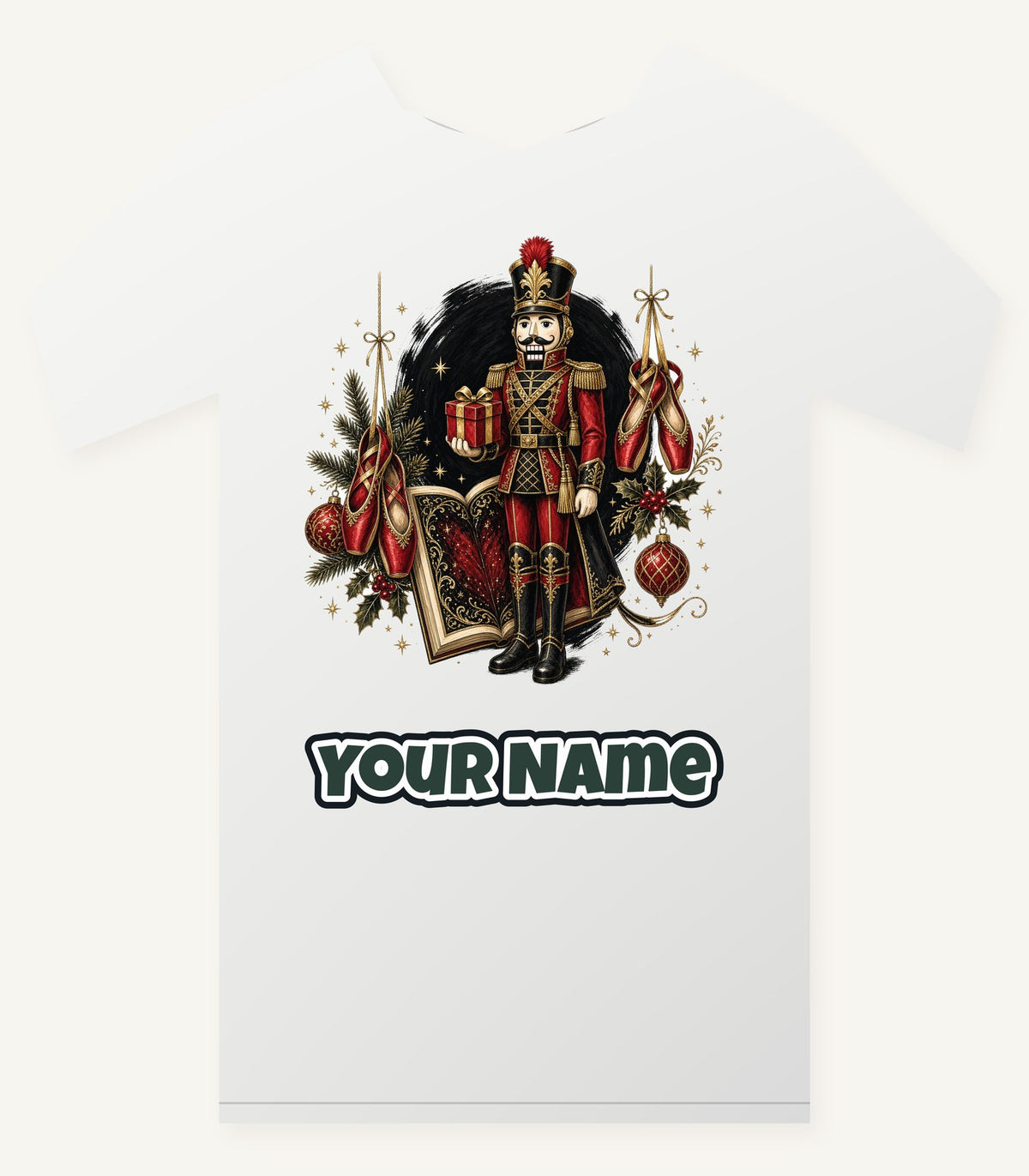 Nutcracker Storybook Soldier Personalised Christmas T-Shirt and Hoodie