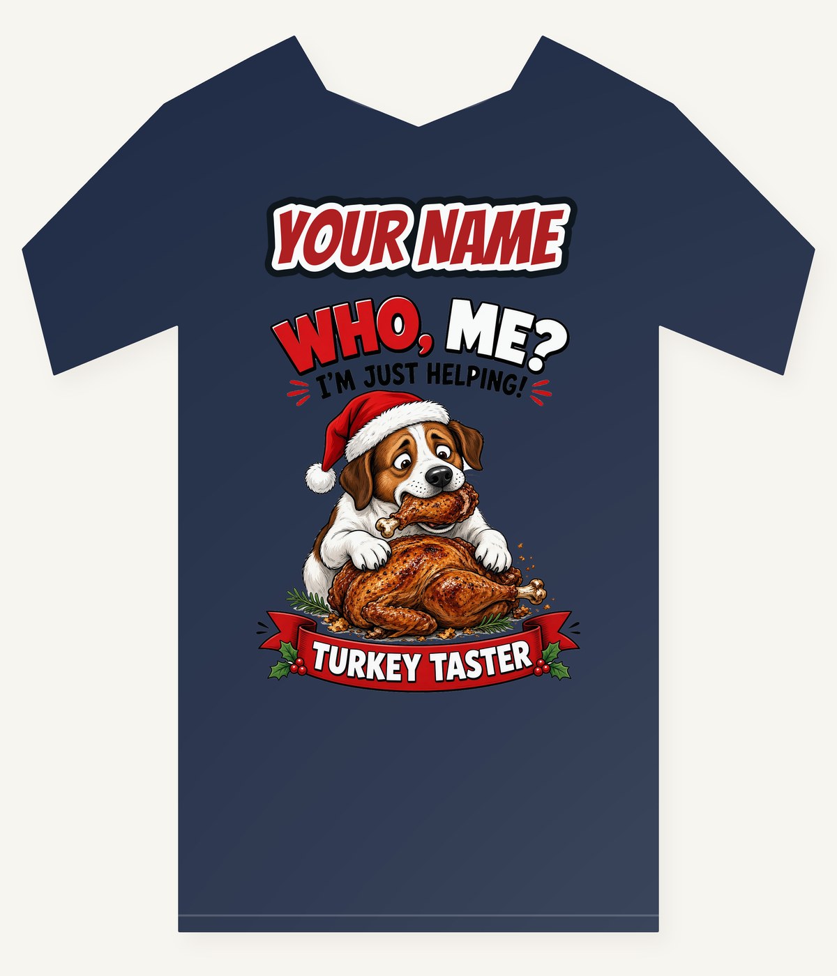 Official Turkey Taster Personalised Kids and Baby Christmas Tee