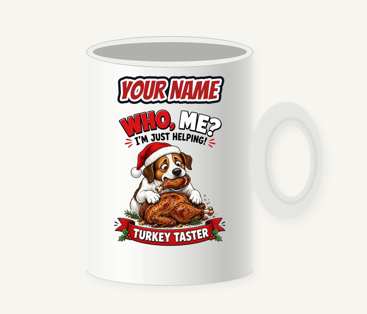 Official Turkey Taster Personalised Christmas Mug