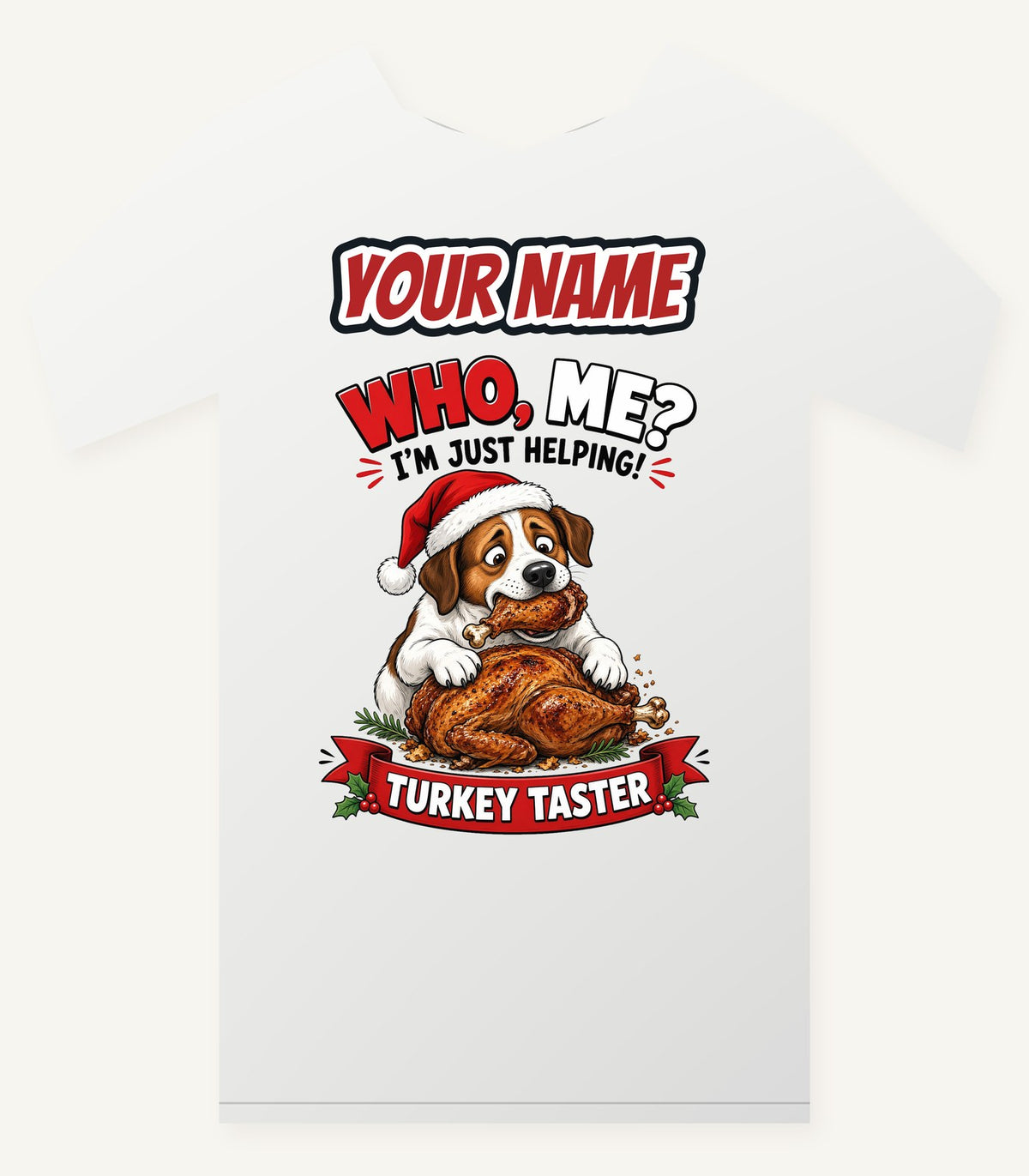 Official Turkey Taster Personalised Christmas T-Shirt and Hoodie