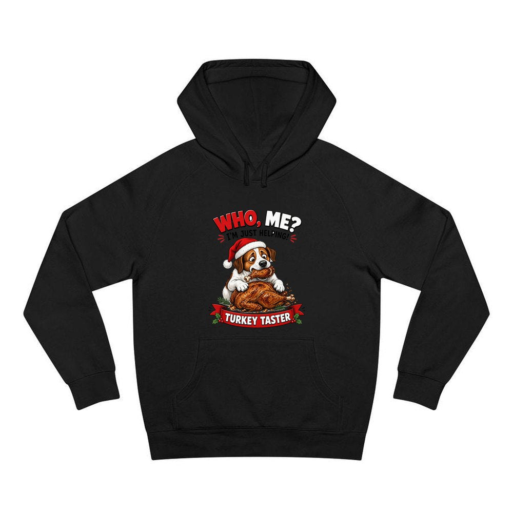 Official Turkey Taster personalised Christmas hoodie in black