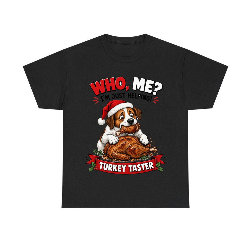 Official Turkey Taster personalised Christmas T-shirt in black
