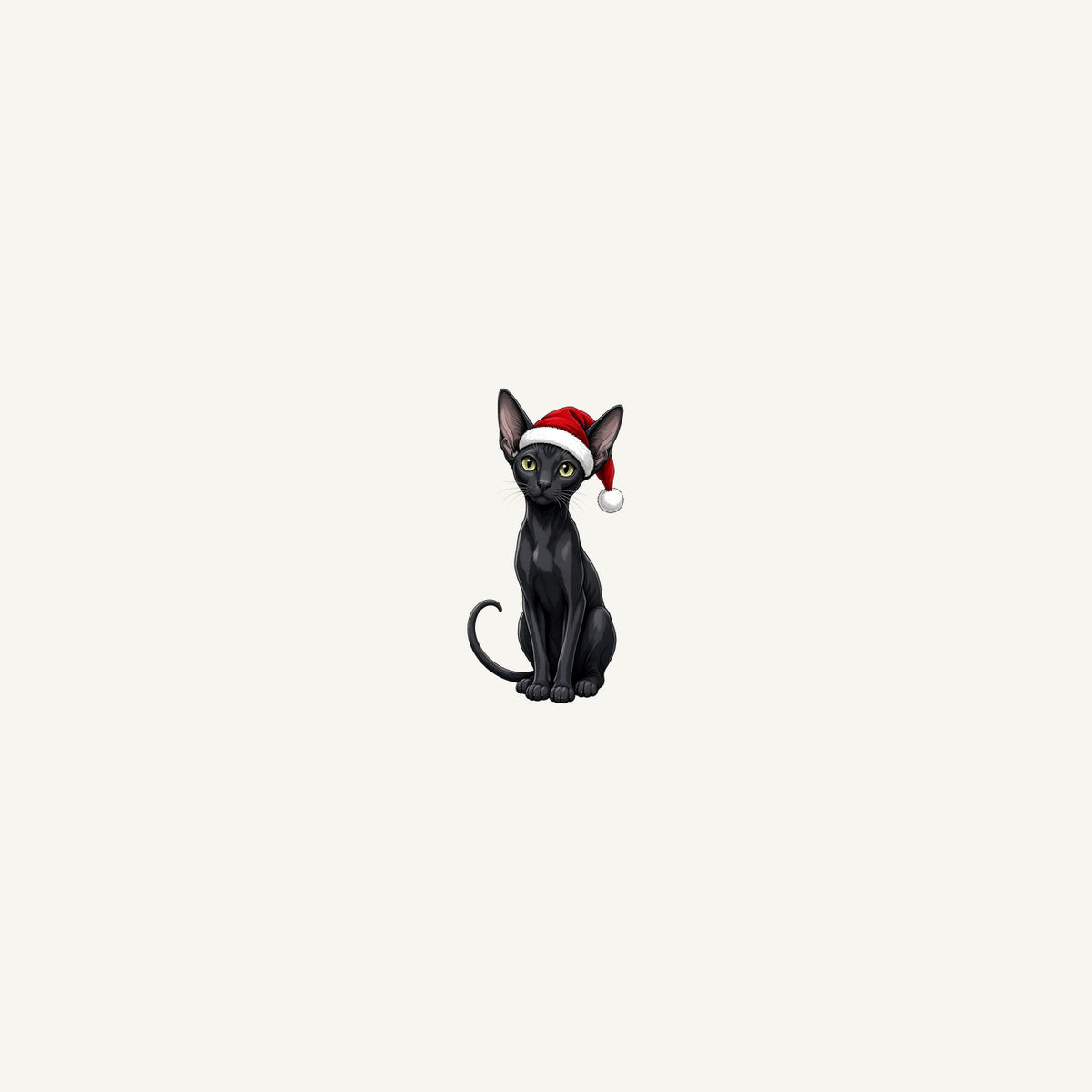 Oriental Shorthair Christmas Personalised Beach Towel