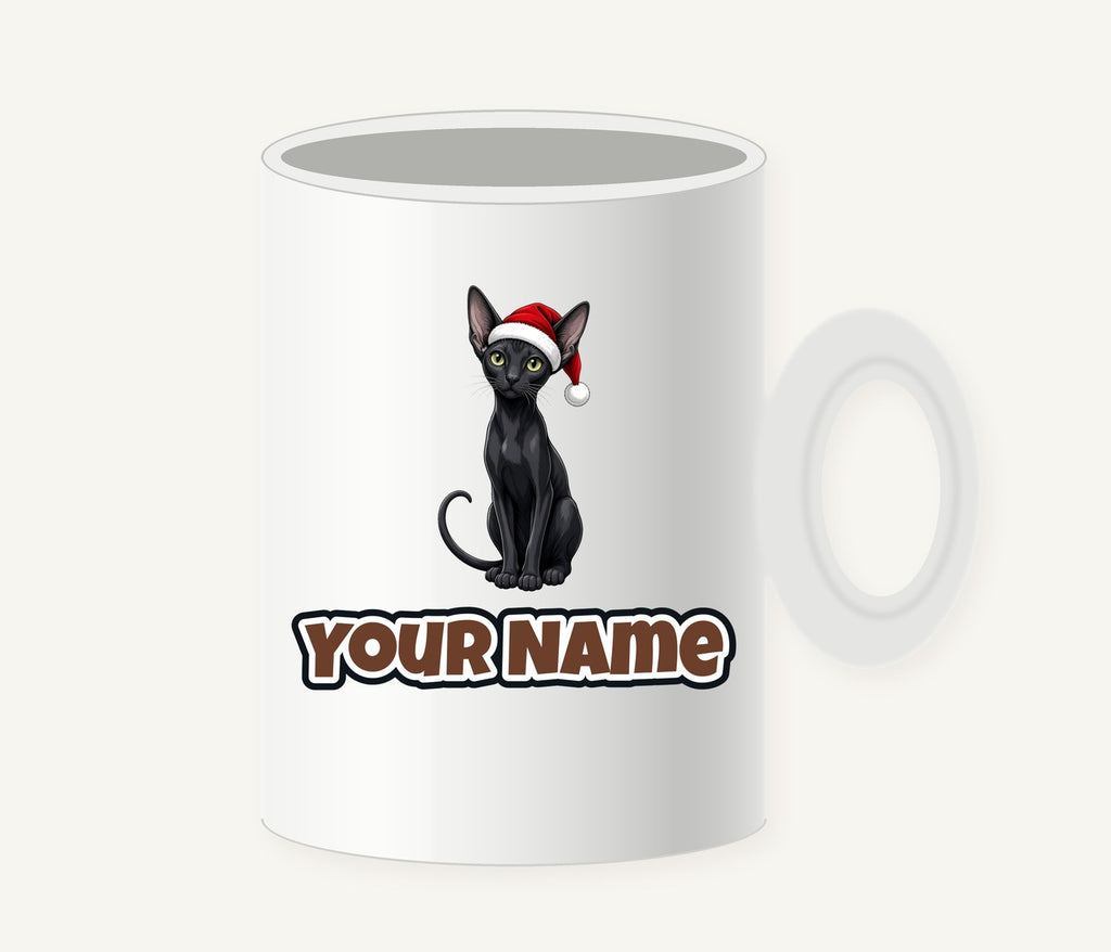 Oriental Shorthair Christmas Personalised Christmas Mug