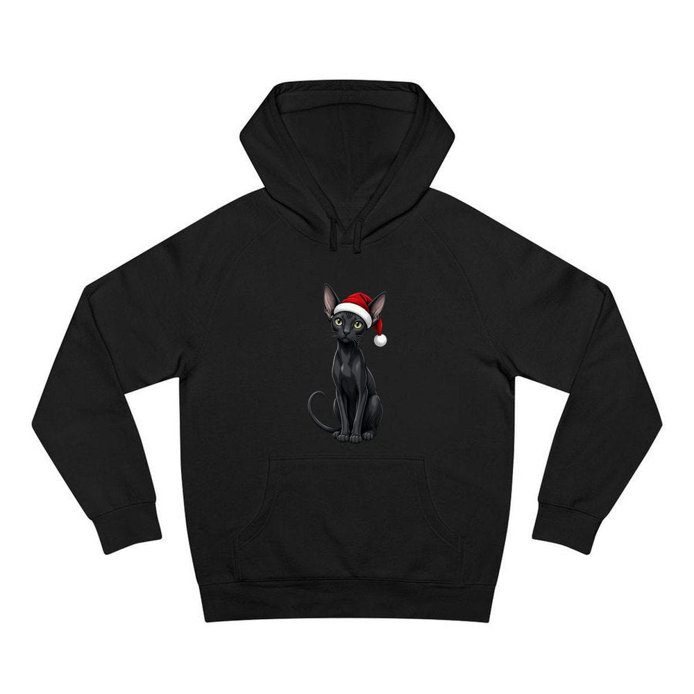 Oriental Shorthair personalised Christmas hoodie in black