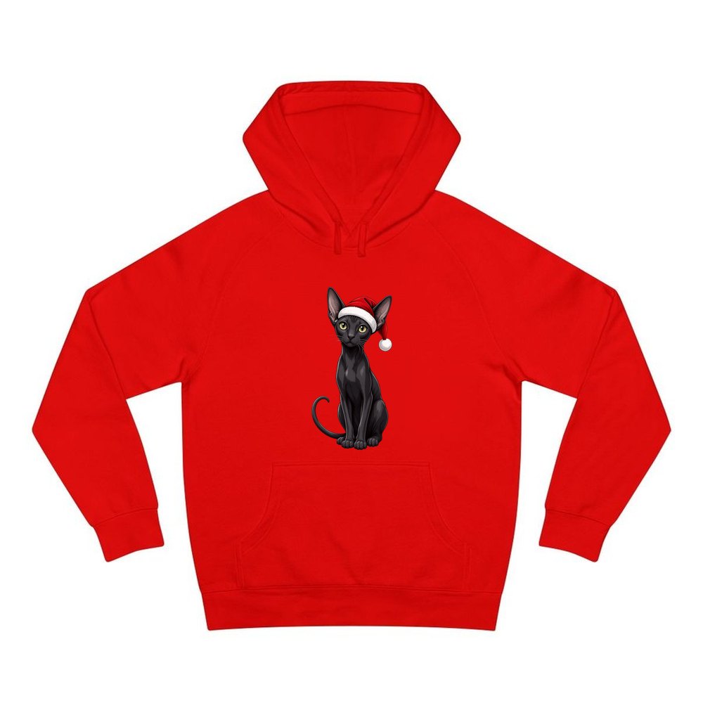 Oriental Shorthair personalised Christmas hoodie in red