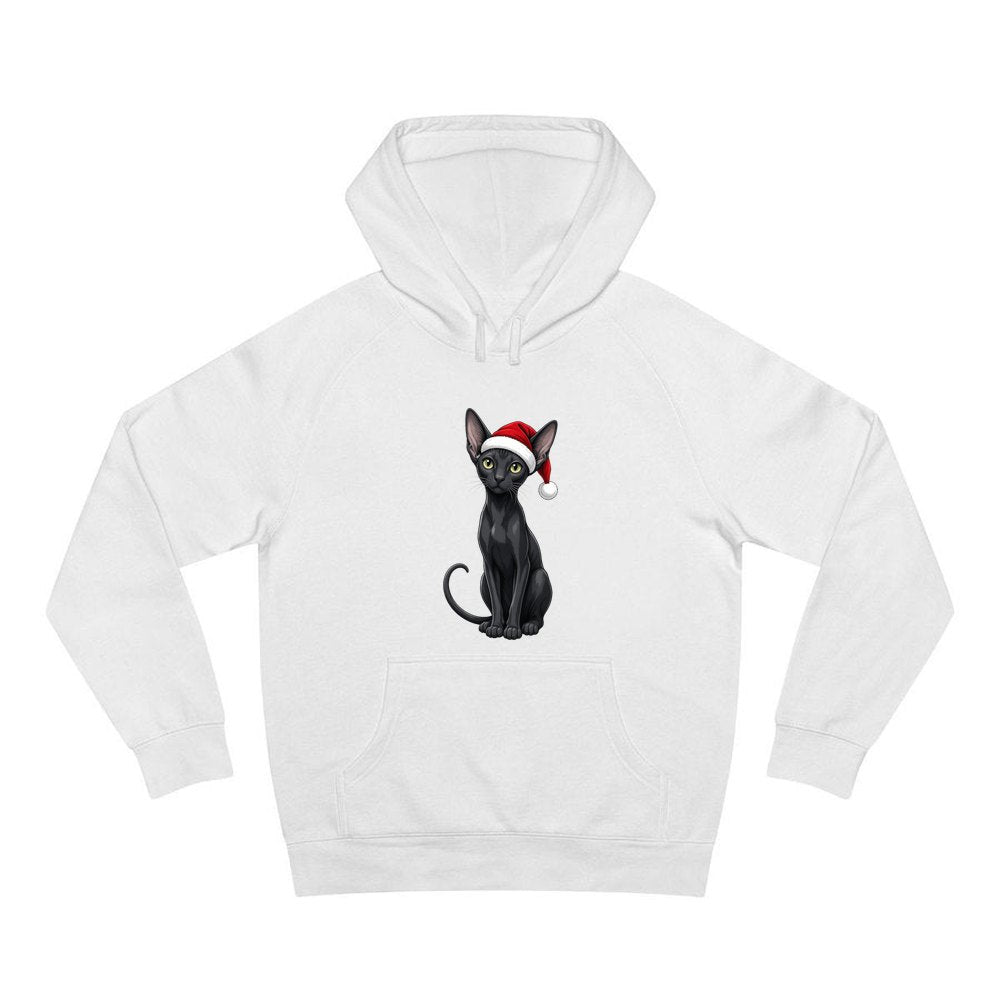 Oriental Shorthair personalised Christmas hoodie in white