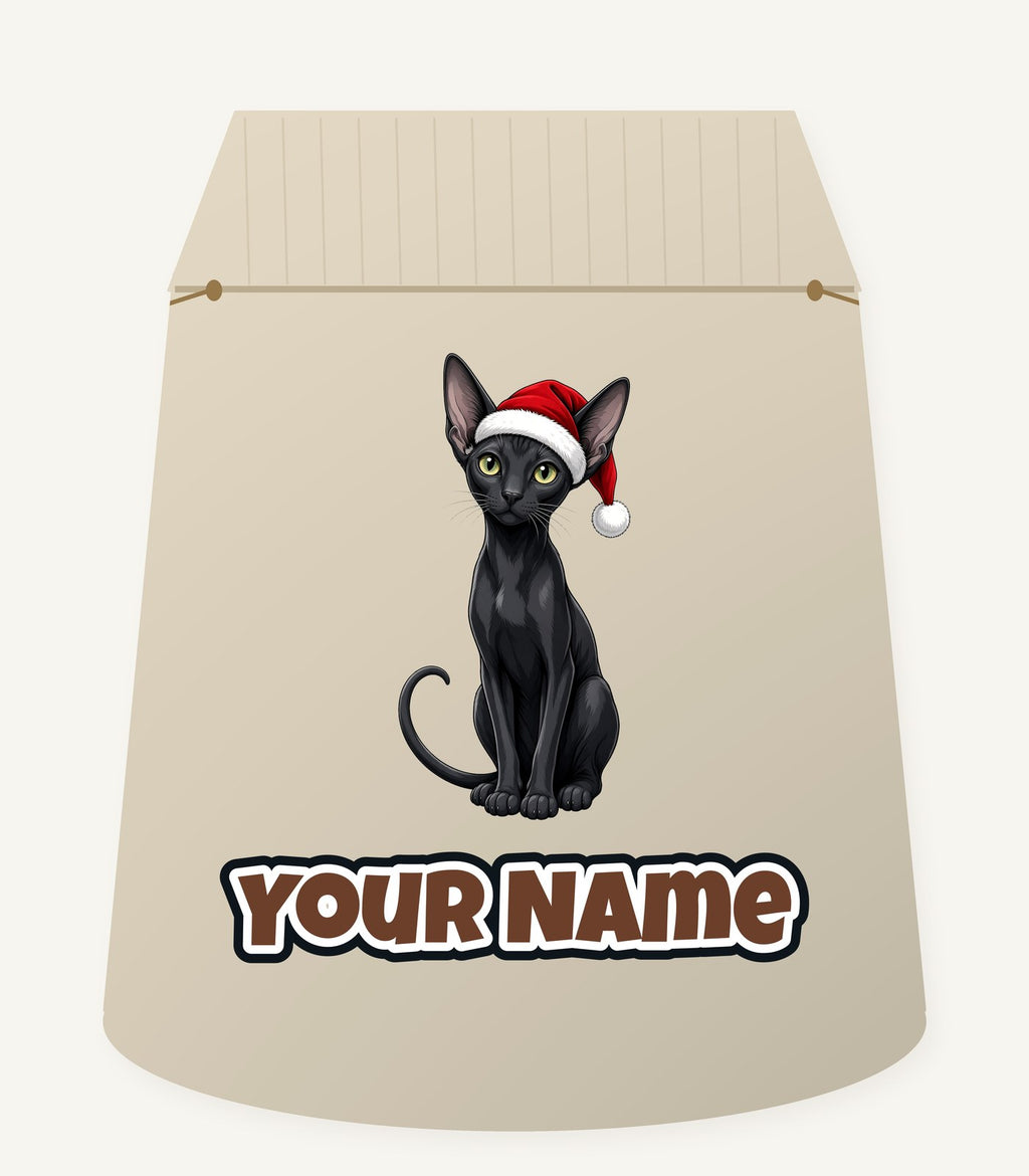 Oriental Shorthair Christmas Personalised Santa Sack