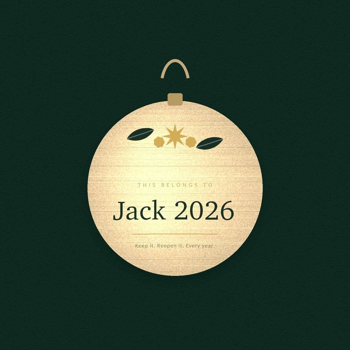 personalised timber christmas ornament