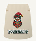 Ornate Owl In Santa Hat Personalised Santa Sack