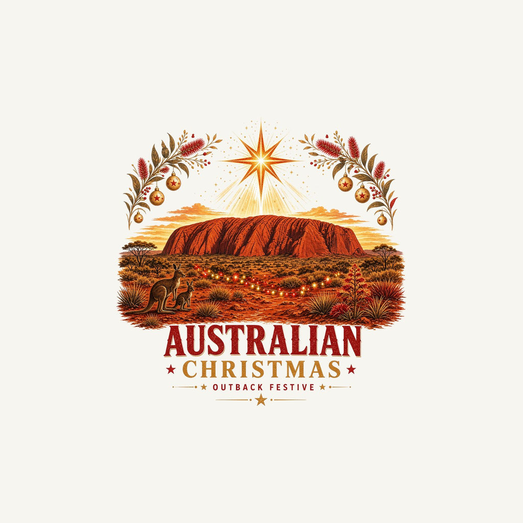 Outback Christmas at Uluru Personalised Christmas Mug