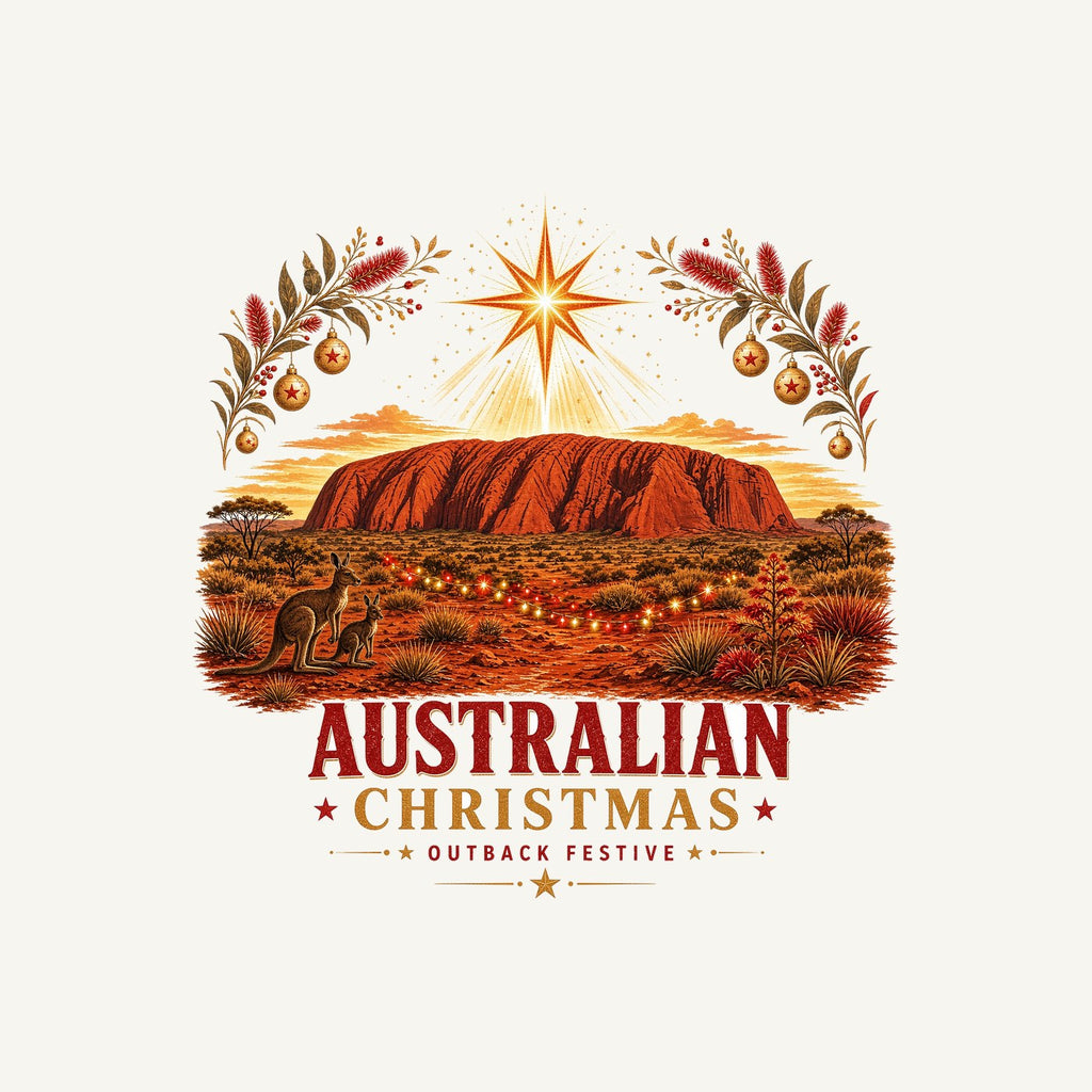 Outback Christmas at Uluru Personalised Christmas T-Shirt and Hoodie