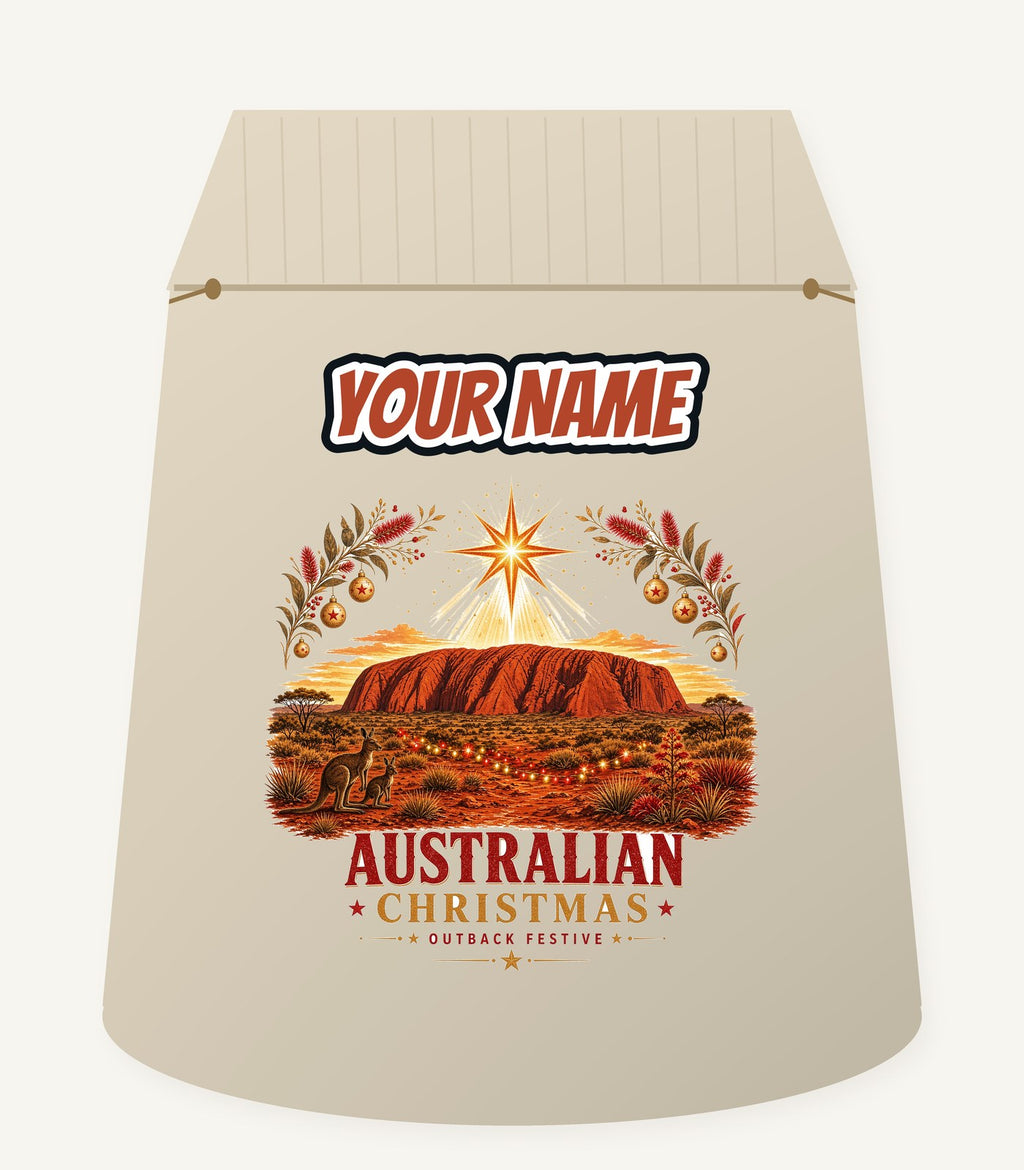Outback Christmas at Uluru Personalised Santa Sack