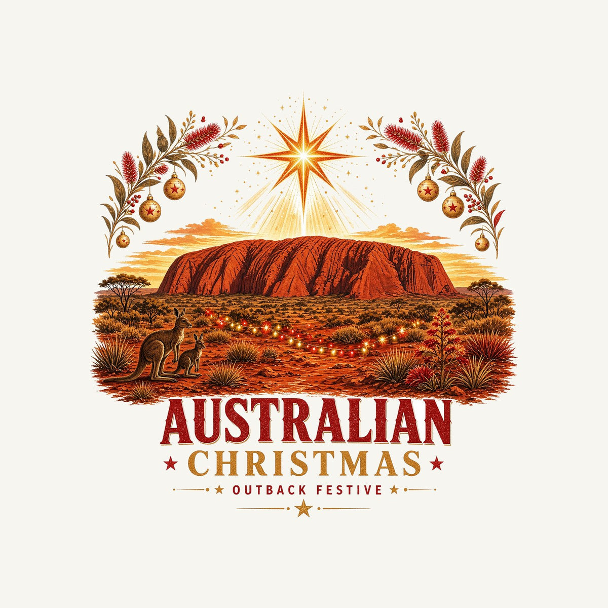 Outback Christmas at Uluru Personalised Santa Sack