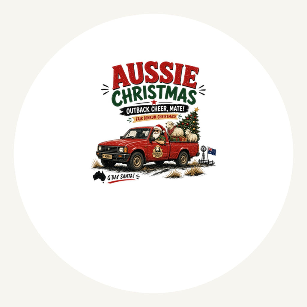 Outback Ute Santa Sheep Personalised Pewter Christmas Ornament