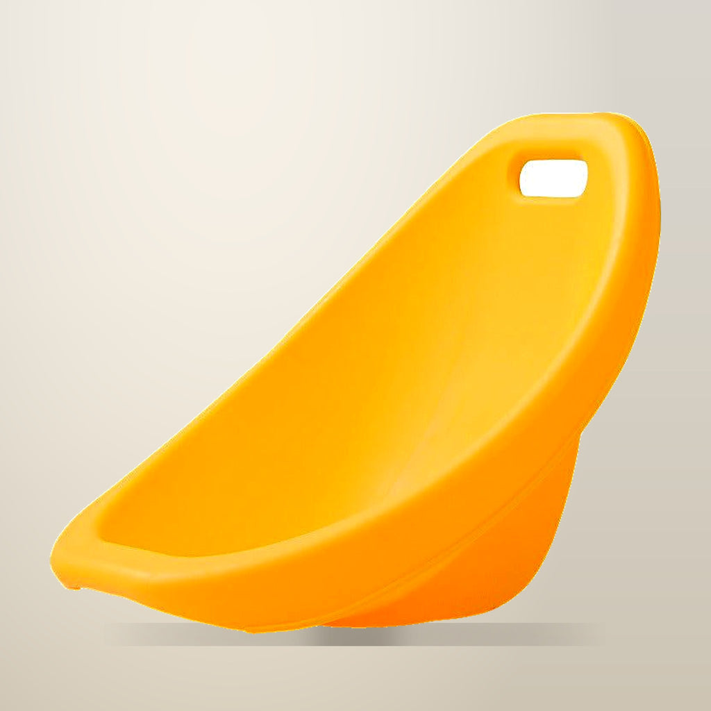 Oval Balance Rocking Stool, 54 x 33 x 37 cm, on a plain cream background