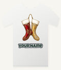 Pair Of Ornate Stockings Personalised Christmas T-Shirt and Hoodie