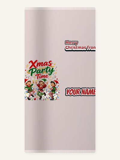 Party Elves With Bubbly Personalised Beach Towel