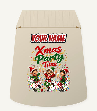 Party Elves With Bubbly Personalised Santa Sack