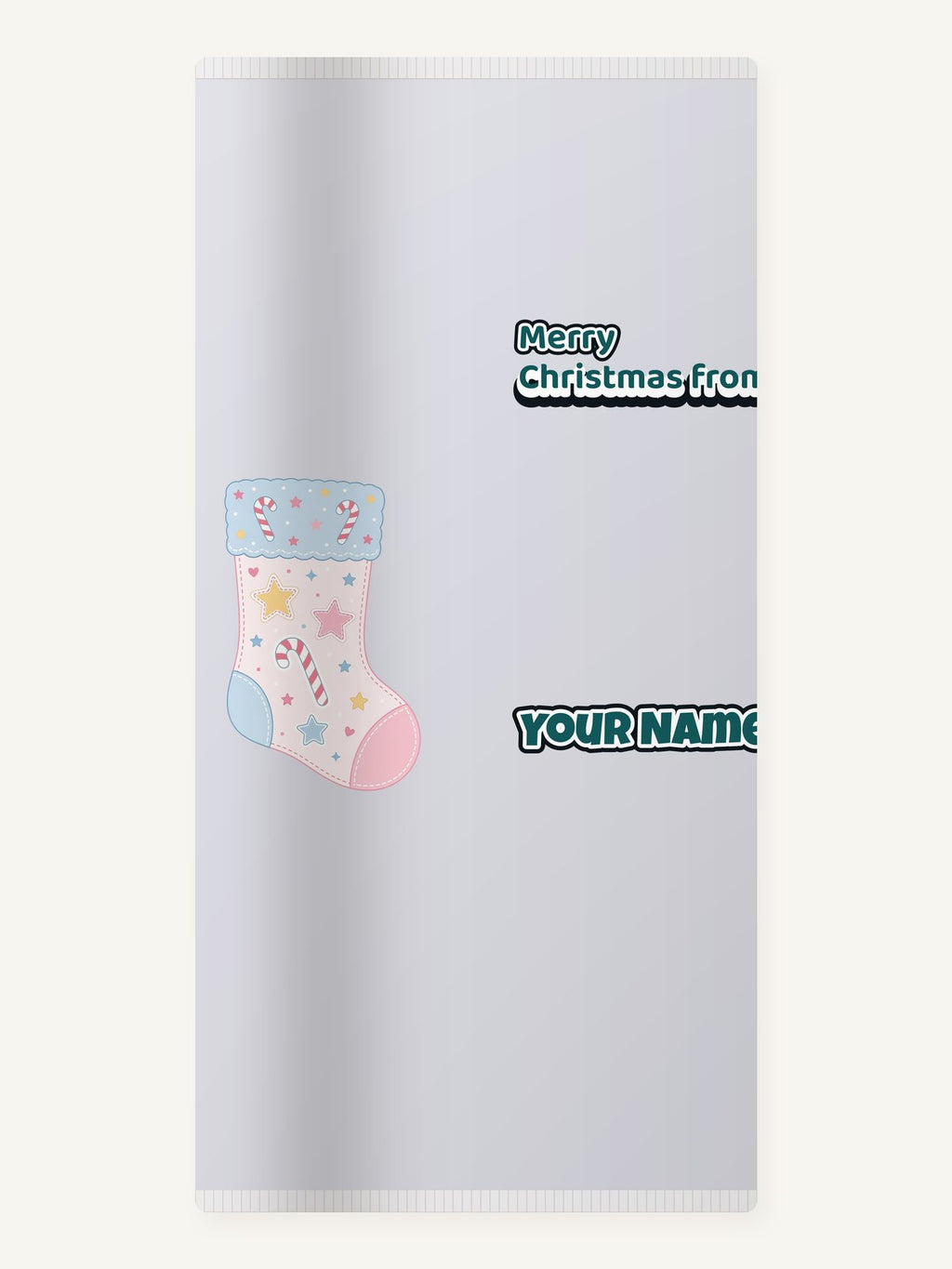 Pastel Baby Stocking Personalised Beach Towel
