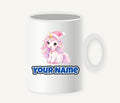 Pastel Christmas Unicorn Personalised Christmas Mug
