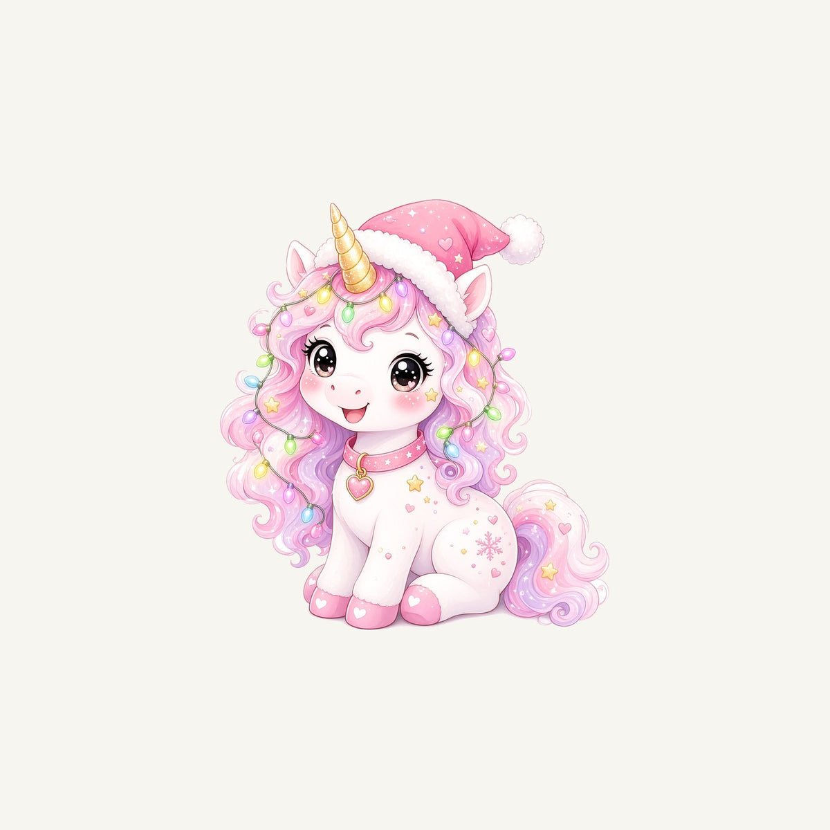 Pastel Christmas Unicorn Personalised Christmas Mug