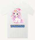 Pastel Christmas Unicorn Personalised Christmas T-Shirt and Hoodie