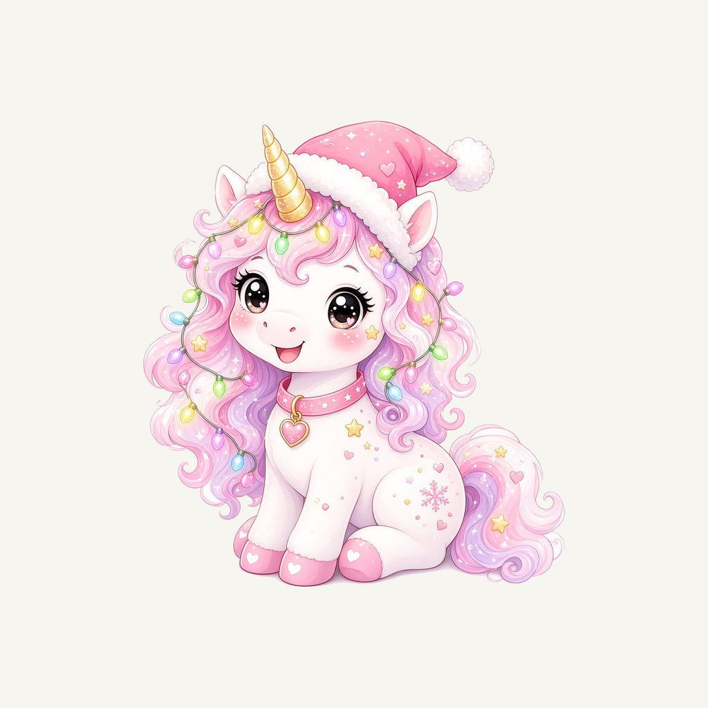 Pastel Christmas Unicorn Personalised Santa Sack