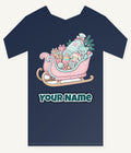 Pastel Toy Sleigh Personalised Kids Tee and Baby Bodysuit