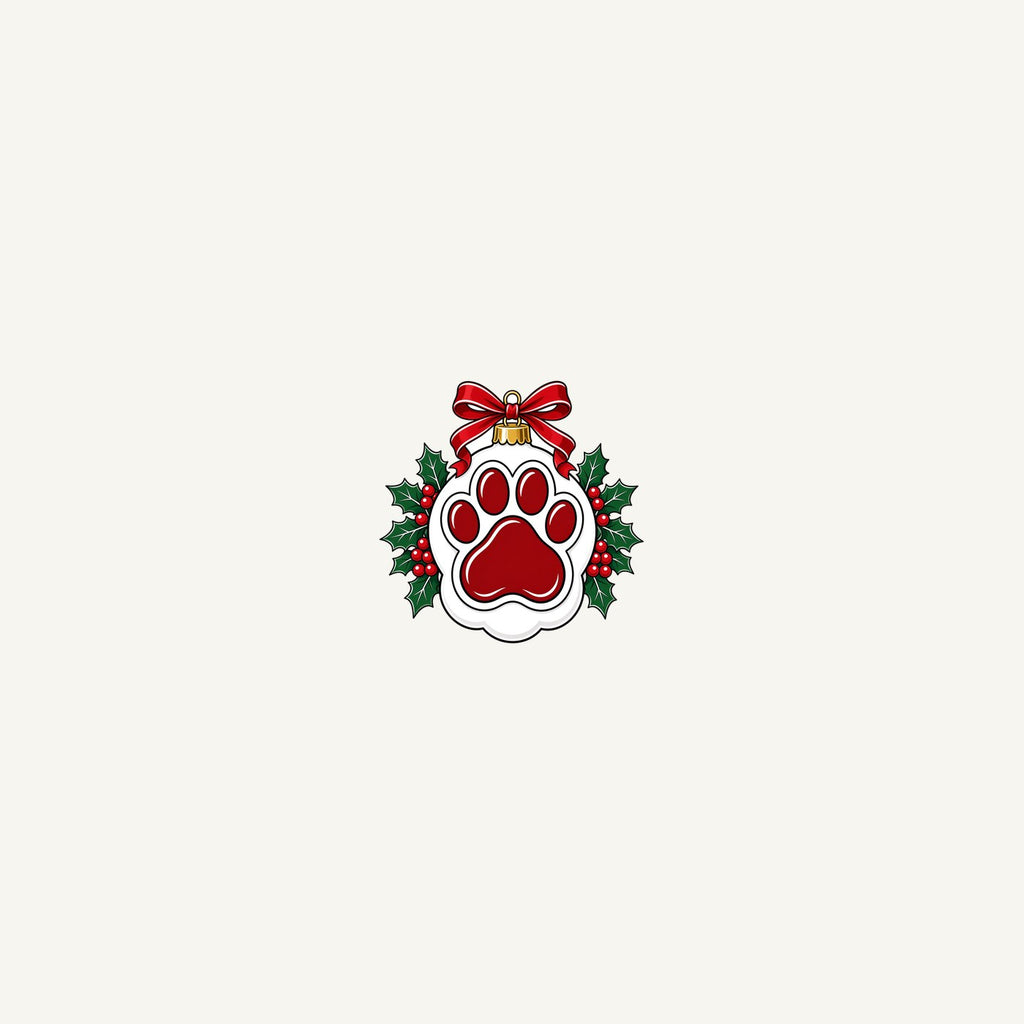 Paw Print Bauble Personalised Beach Towel