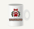 Paw Print Bauble Personalised Christmas Mug