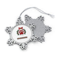 Paw Print Bauble Personalised Pewter Christmas Ornament