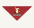 Pembroke Welsh Corgi personalised Christmas pet bandana, tie-on style