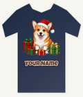 Pembroke Welsh Corgi Christmas Personalised Kids Tee and Baby Bodysuit