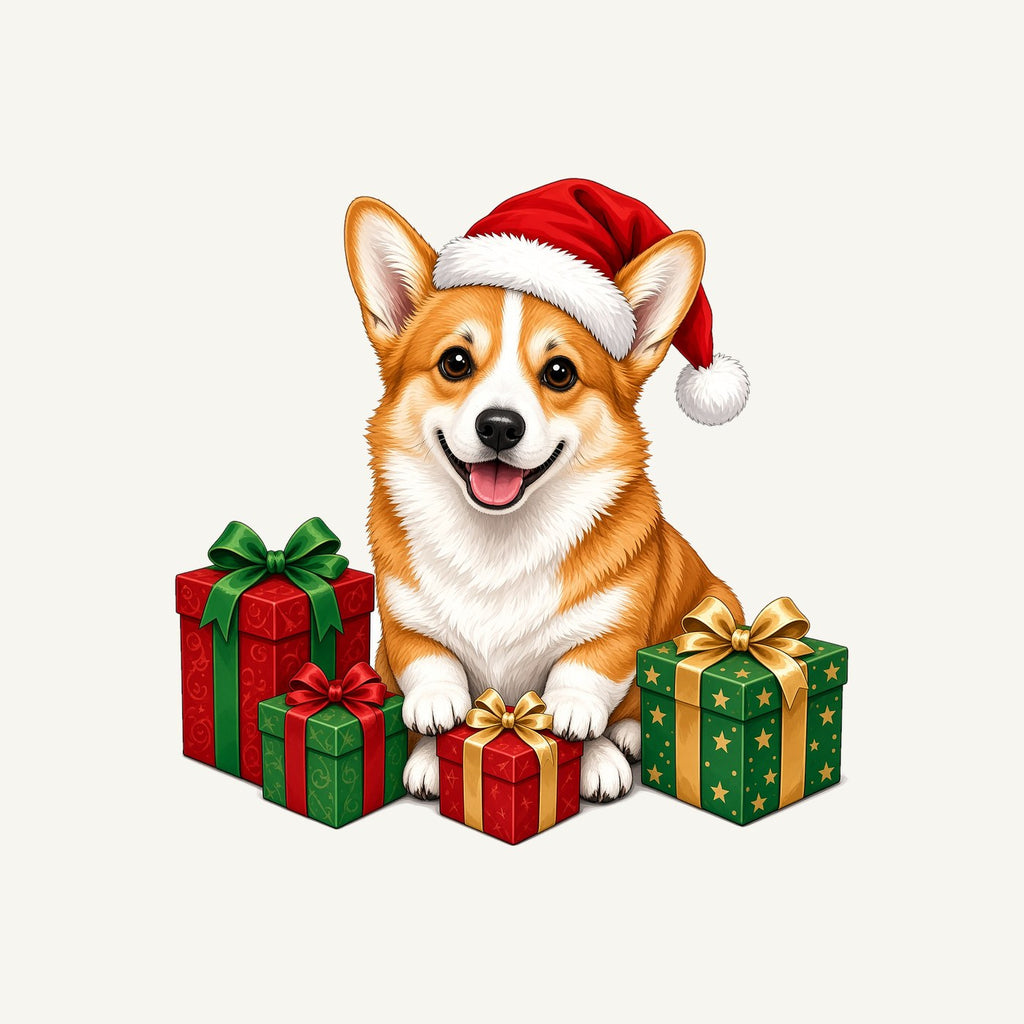 Pembroke Welsh Corgi Christmas Personalised Kids Tee and Baby Bodysuit