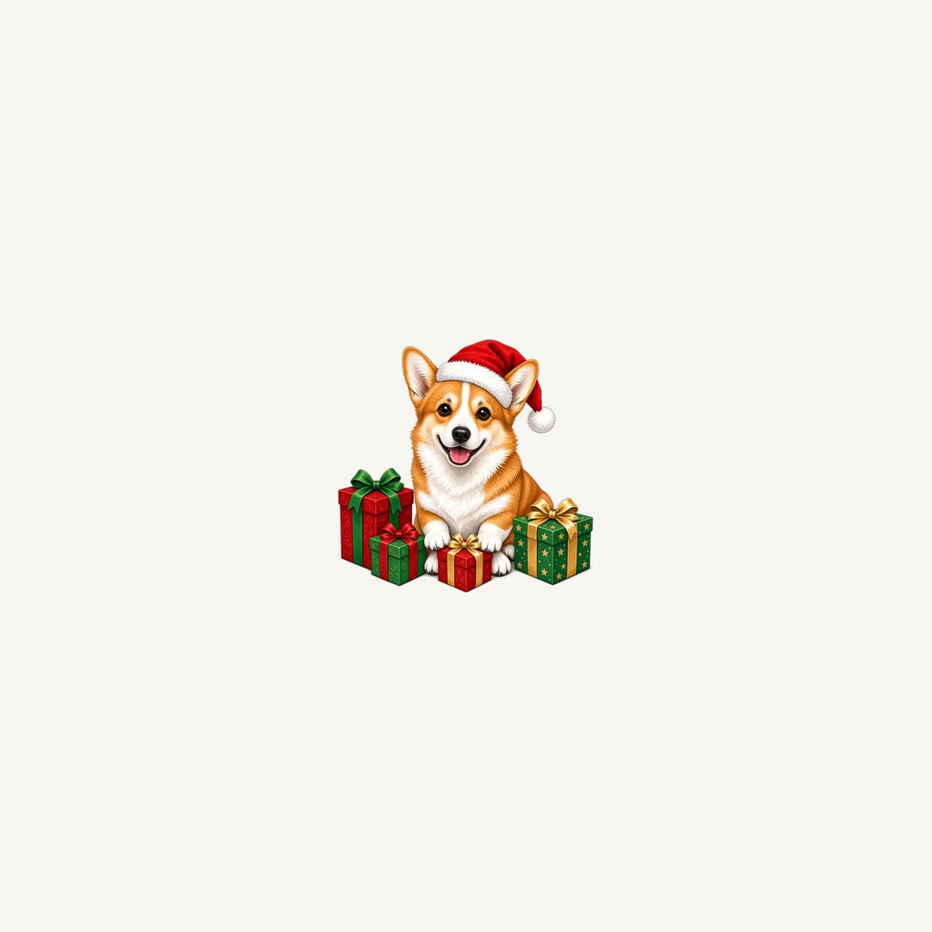 Pembroke Welsh Corgi Christmas Personalised Beach Towel