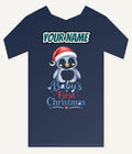 Penguin Baby's First Christmas Personalised Kids and Baby Christmas Tee